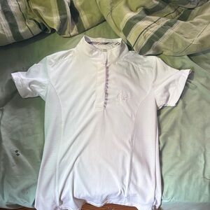 Elegant White Polo Shirt with Embroidered Detail